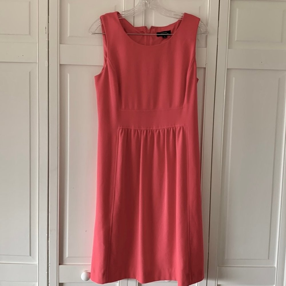 TAHARI Arthur S Levine bright coral pink jersey dress - size 6